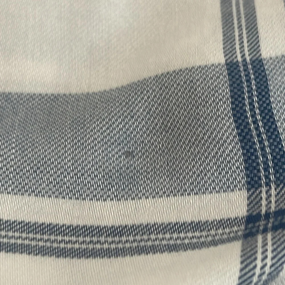 Abercrombie Fitch Button down Shirt Women's XS Blue White Plaid Long Sleeve - Picture 9 of 10